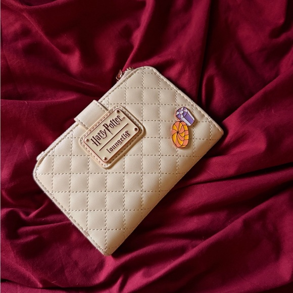 Loungefly Cream Quilted Crossbody with Colorful Enamel Charms - Picture 7 of 8